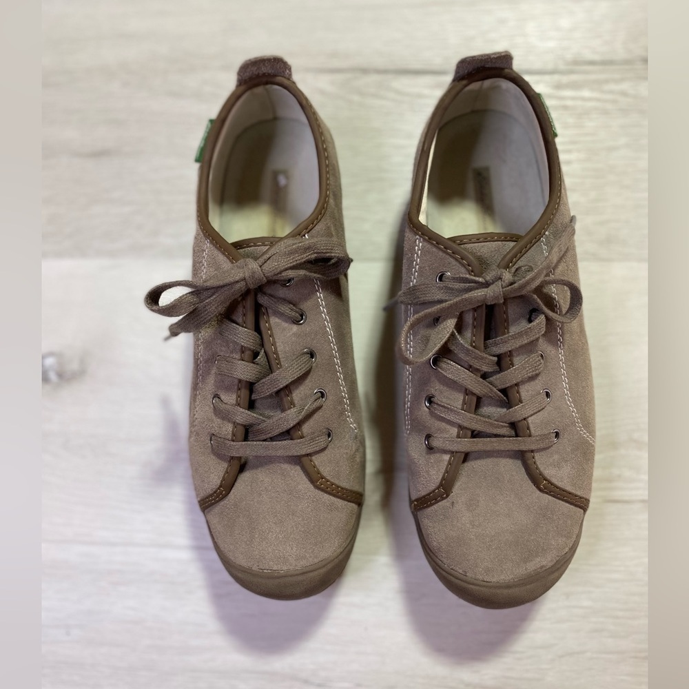Eddie Bauer Women’s Leather Lace Up Sneakers Henderson Pine Suede Brown Size 10 - Picture 2 of 10